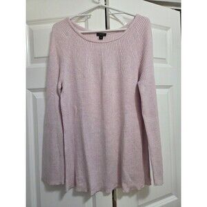 Ann Taylor Factory Light Pink Pullover Long Sleeve Sweater Women's Large